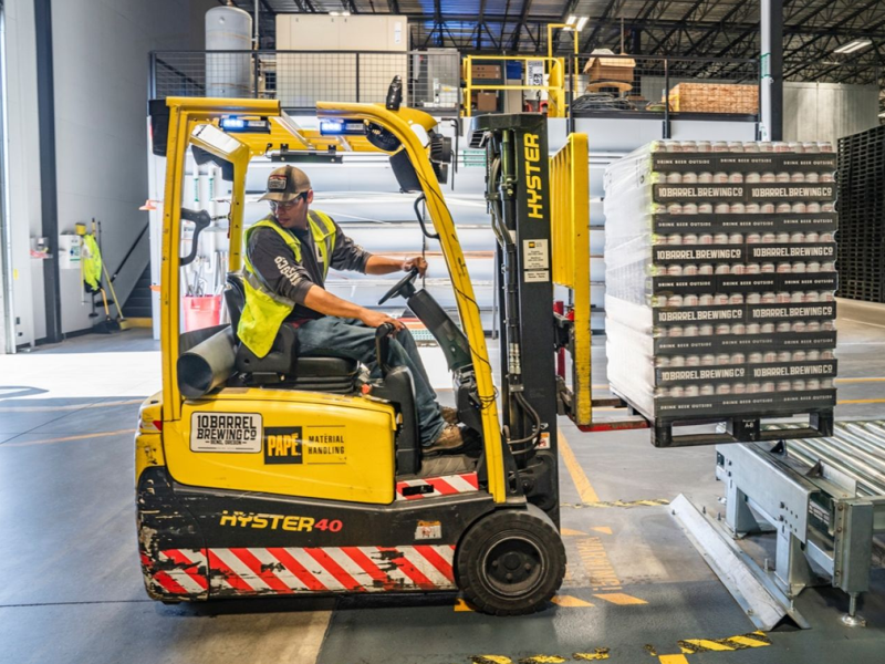 Forklift Truck driving